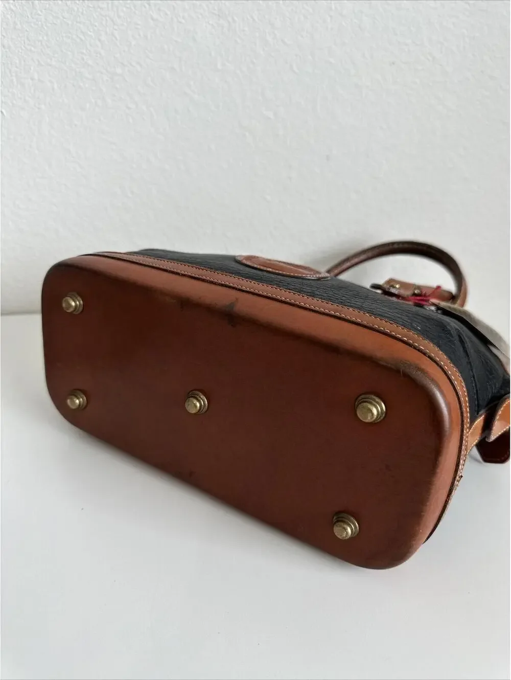 Vintage Dooney and Bourke D&B Norfolk All Weather Leather Satchel Handbag Purse - Picture 7 of 13